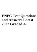 ENPC Test Questions and Answers Latest 2023 Graded A+