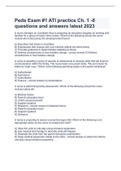 Peds Exam #1 ATI practice Ch. 1 -8 questions and answers latest 2023