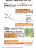 M2L2: Gizmo Lab: Earthquake - Recording Stations - Honors