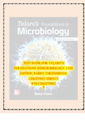 TEST BANK FOR TALARO’S FOUNDATIONS IN MICROBIOLOGY 11TH EDITION BARRY CHESS ISBN10: 1260259021 ISBN13: 9781260259025