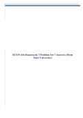 ECON 444 Homework 7 Problem Set 7 Answers (Penn State University)