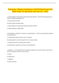  Emergency Medical Technician; EMT-B Final Exam Test Bank Study Set Questions and Answers_ 2022.