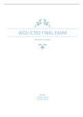 WGU C702 FINAL EXAM 2023