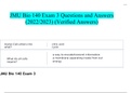 JMU Bio 140 Exam 3. Questions Verified With 100% Correct Answers