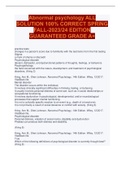 Abnormal psychology ALL SOLUTION 100% CORRECT SPRING FALL-2023/24 EDITION GUARANTEED GRADE A+