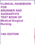 CLINICAL HANDBOOK FOR BRUNNER AND SUDDARTH'S TEXT BOOK OF Medical-Surgical Nursing