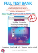 Test Bank For Stahl's Essential Psychopharmacology 5th Edition Neuroscientific Basis and Practical Applications By Stephen M. Stahl 9781108838573 Chapter 1-13 Complete Guide .