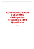 AGNP BOARD EXAM QUESTIONS Orthopedics Prescribing (103 Questions) 2023