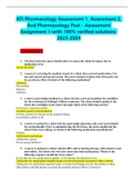 ATI Pharmacology Assessment 1, Assessment 2, And Pharmacology Post - Assessment Assignment 1-with 100% verified solutions-2023-2024