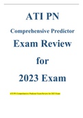 ATI PN Comprehensive Predictor Exam Review for 2023 Exam  