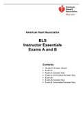 (Answered) BLS Instructor Essentials Exams A and B American Heart Association