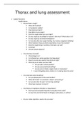 thorax and lung assessment 