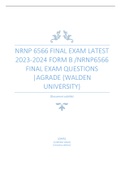 NRNP 6566 FINAL EXAM LATEST 2023-2024 FORM B 