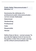 Public Safety Telecommunicator 1 Modules 1-3 correct answers