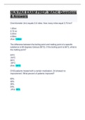 NLN PAX EXAM PREP: MATH: PAX Prep Math Exam: Questions & Answers: NLN PAX Prep MATH 1 Exam: PAX Prep Math Exam.