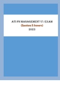 ATI PN Management V1 Exam - (Questions & Answers) Scored 98% Latest Update 2023