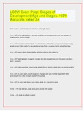 LCSW Exam Prep: Stages of Development/Age and Stages. 100% Accurate, rated A+