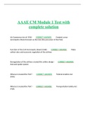 AAAE CM Module 1 Test with complete solution