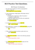 BLS Practice Test Questions.[AHA  Latest 2022/2023]