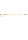 Test Bank For Financial Accounting Fundamentals 3rd Edition by Wild. 