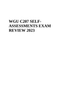 WGU C207 SELFASSESSMENTS EXAM REVIEW 2023