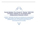 Dorothy Markham, 78 yrs Female CC: “Diarrhea” (NUR 6104) 2 DIFFERENT VERSIONS OF THE ANSWER EXPERT FEEDBACK(SOLUTIONS)2023 UPDATE