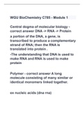 WGU BioChemistry C785 - Module 1with correct answers