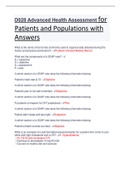 D028 Advanced Health Assessment for Patients and Populations with Answers.2022/2023 