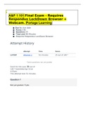 •	 A&P 1 101 Final Exam - Requires Respondus LockDown Browser + Webcam. Portage Learning