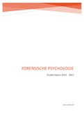 Samenvatting Forensische Psychologie