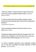 ATI CAPSTONE MATERNAL NEWBORN STUDY BUNDLE PACK SOLUTION (Questions and Answers )(2022/2023) (Verified Answers)