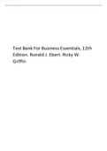 Test Bank For Business Essentials, 12th Edition. Ronald J. Ebert. Ricky W. Griffin 