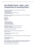 Ace Health Coach - done - core components of coaching Exam- Latest 2023/2024