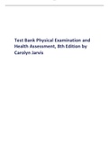 Test Bank Physical Examination and Health Assessment, 8th Edition by Carolyn Jarvis