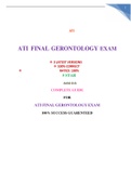 ATI GERONTOLOGY FINAL EXAM QUIZ (VERSION 3) 100% CORRECT ANSWERS