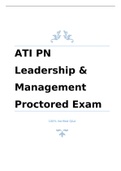 2022/2023  ATI PN Leadership & Management Proctored Exam 100% Verified Q&A