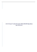 ACLS Exam Version B /Latest 2022:2023(50 Questions and Answers)