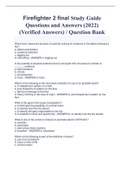 Firefighter 2 final Study Guide  Questions and Answers (2022)  (Verified Answers) / Question Bank