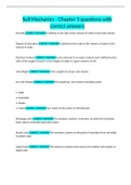 Soil Mechanics - Chapter 3 questions with correct answers