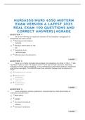  NURS6550/NURS 6550 MIDTERM EXAM VERSION A LATEST 2023 REAL EXAM 100 QUESTIONS AND CORRECT ANSWERS|AGRADE