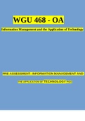 WGU 468 - OA Information Management and the Application of Technology