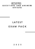 ecs3701 exam pack 2023