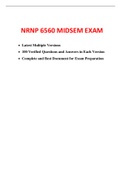 NRNP 6560 Midterm Exam (2 Versions, Latest-2022/2023, 200 Q & A) / NRNP 6560N Midterm Exam / NRNP6560 Midterm Exam / NRNP-6560N Midterm Exam: Walden University | 100% Verified Q & A |