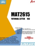 MAT2615 TUTORIAL LETTER 103