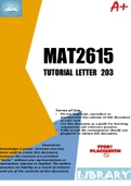 MAT2615 TUTORIAL LETTER 203