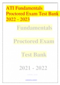 ATI Fundamentals Proctored Exam Test Bank  2022-2023