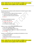 EMC 3358 FINAL EXAM STUDY GUIDE Q & As best exam solution latest update 2023 GRADED A+