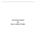 Lecture notes on Data Structures.