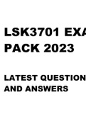 LSK3701 EXAM PACK 2023