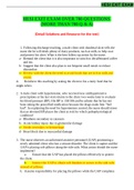 HESI Review over 700 QUESTIONS & ANSWERS To The HESI EXIT EXAM 1. Following discharge teaching, a male client with duodenal ulcer tells the nurse the he will drink plenty of dairy products, such as milk, to help coat and protect his ulcer. What is the bes